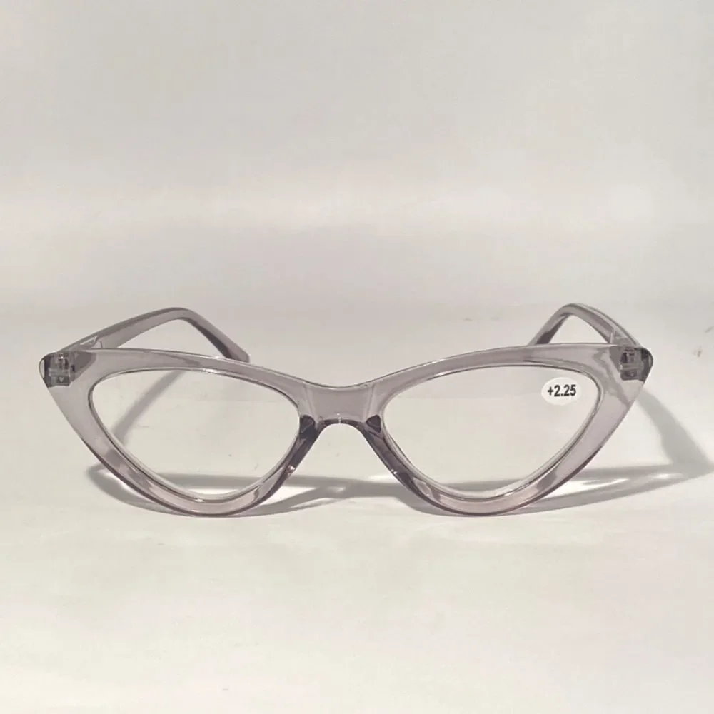 1342 Emma Cateye Reading Glasses 2.25 Grey Readers NWT